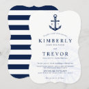 Search for anchor wedding invitations Navy and white