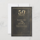 Search for 50th anniversary party rsvp cards Black