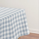 Search for gingham tablecloths Blue and white