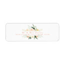 Search for peach floral return address labels Watercolor
