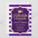 Search for purple and white graduation invitations Grad party