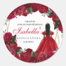 Search for red quinceanera stickers Mis quince anos