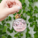 Search for blossom round key rings Cherry blossoms