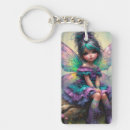 Search for rainbow fairy key rings Whimsical
