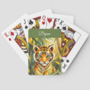 Search for tiger playing cards Watercolor