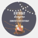 Search for bonfire party stickers Rustic