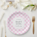 Search for pink plaid plates For her