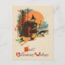 Search for witch cauldron postcards Black cat