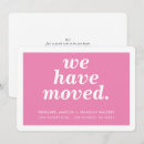 Search for pink moving announcement cards We have moved