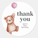 Search for teddy bear first birthday stickers Cute