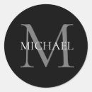 Search for monogram black stickers Business