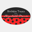 Search for red polka dot stickers Birthday
