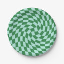 Search for green gingham plates Retro