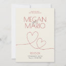 Search for two hearts wedding invitations Minimalist