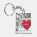 Search for love snow key rings Heart