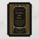 Search for great gatsby birthday invitations Black
