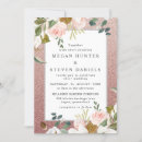 Search for rose gold glitter wedding invitations Sparkle