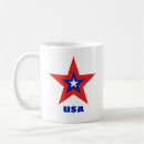 Search for red white blue stars mugs United states of america