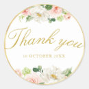 Search for pink floral thank you stickers Blush