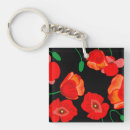 Search for black flower key rings Poppy