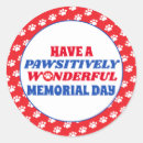 Search for cat memorial stickers Red white and blue