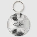 Search for floral key rings Silver
