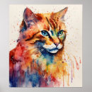 Search for cat silhouette posters Watercolor