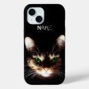 Search for creepy cat iphone cases Black