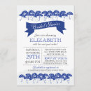 Search for navy bridal shower invitations Blue