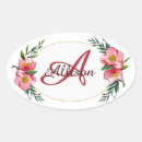 Search for monogram oval stickers Pink