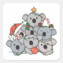 Search for funny koala stickers Christmas tree