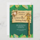 Search for jungle friends birthday invitations Monkey