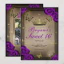 Search for purple butterfly sweet 16 invitations Gold