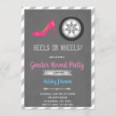 Search for wheels or heels gender reveal invitations Baby shower