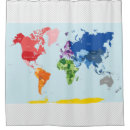Search for world map shower curtains Countries