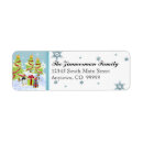 Search for whimsy return address labels Snowflakes