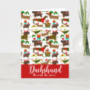 Search for funny dachshund christmas cards Dachshund through the snow