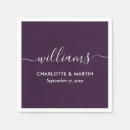 Search for purple wedding napkins Simple