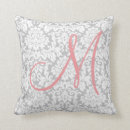 Search for modern pink grey cushions Monogrammed