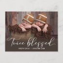 Search for blessed birth announcement cards Twins