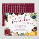 Search for floral pumpkin baby shower invitations Watercolor