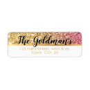 Search for pink glitter return address labels Sparkly