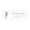 Search for snowman return address labels Whimsical