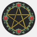 Search for gold pentagram stickers Pagan