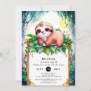 Search for sloth birthday invitations Whimsical