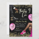 Search for hot pink and black birthday invitations Glitter gold