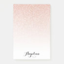 Search for rose gold glitter post it notes Script