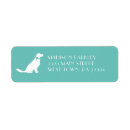 Search for golden retriever puppy return address labels Pet
