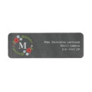 Search for chalkboard floral return address labels Wreath