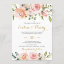 Search for peach and gold wedding invitations For her